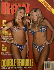 WWF RAW Magazine December 2001 TORRIE WILSON / STACY KEIBLER *Has Poster*      B