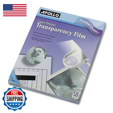 Acco Brands Apollo Laser Jet Printer And Copier Transparency Film 50 Sheets