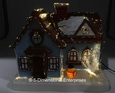 Christmas Giant Fiber Optic House with Snowman Working in Box HH12S