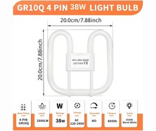 2D Fluorescent CFL Bathroom Light 16W 28W Warm White 2 Pin 4 Pin Lamp GR10q GR8