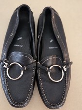 PRADA Leather Driver Loafer Black