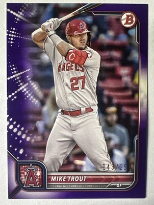 2022 Bowman Mike Trout #32 Purple Paper Parallel /250 Angels 
