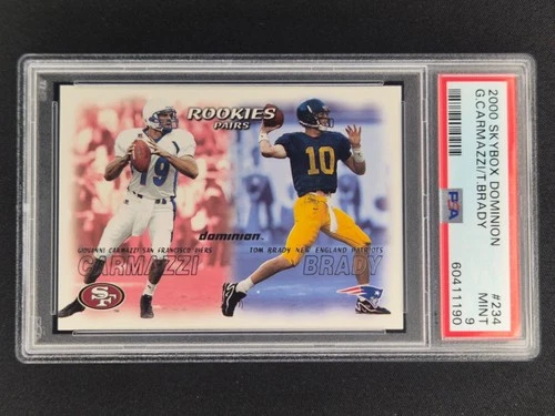 TOM BRADY 2000 Skybox Dominion ROOKIE #234 GRADED PSA 9 MINT Patriots