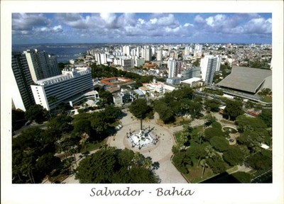 SALVADOR Vista do Campo Grande Postkarte Südamerika Postcard BRASIL Brasilien