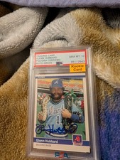 Glenn Hubbard BRAVES Signed Autograph 1984 Fleer Snake Card 182 PSA/DNA AUTO 
