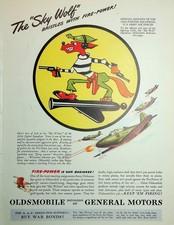 Original 1944 Vintage Print Ad: Oldsmobile Division of General Motors
