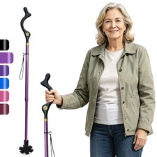 Walking Cane Foldable for Men Women Seniors for Balance,Self Standing Foldi...