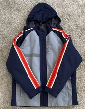 Teknic Motorcycle Jacket, Waterproof Men's Size 46/Large, Blue w/Removable Liner