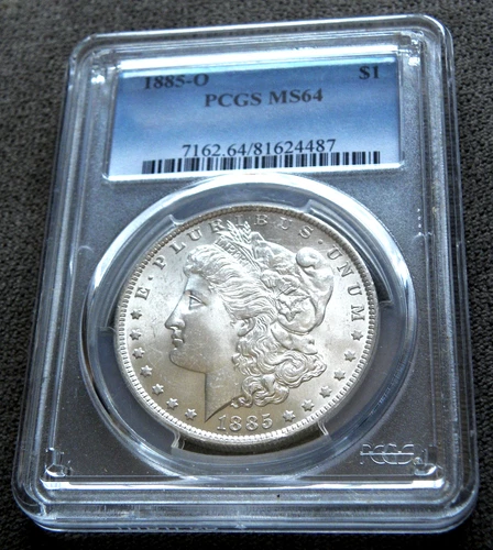 1885 O MORGAN SILVER DOLLAR ~ PCGS MS64 ~ LOVELY LIGHT GOLDEN HUE.