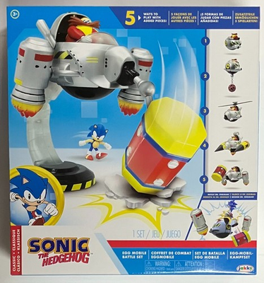 #ad Sonic The Hedgehog Egg Mobile Battle Set with Sonic amp; Dr. Eggman NEWSHIPS FREE $35.50