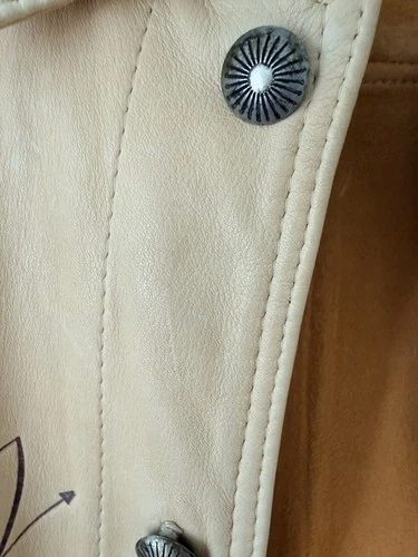 VTG 80s Ralph Lauren Country Hand Painted Leather Jacket Authentic Dry Goods USA image 21
