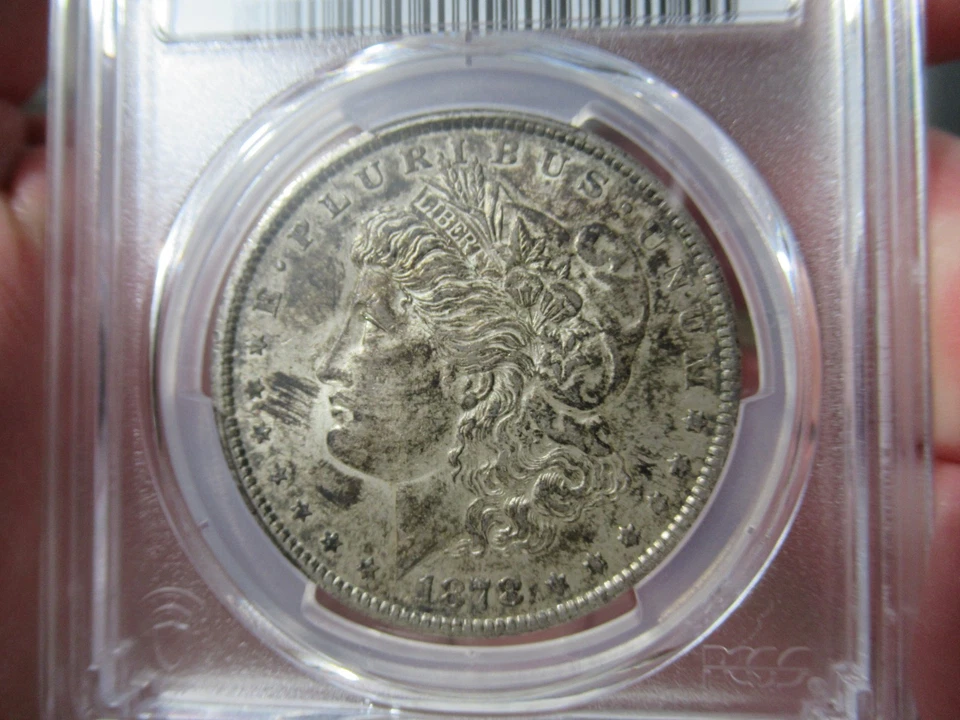 1878-CC US Antique Silver Morgan Dollar, PCGS AU58, About UNC. / Carson City - Image 3 of 4