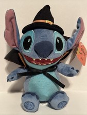 DISNEY LILO  STICH 6.5" PLUSH HALLOWEEN VAMPIRE WITCH STITCH NEW 