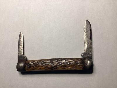 Antique c1895 1914 German Export Jack Knife A.W. Wadsworth & Sons Bone