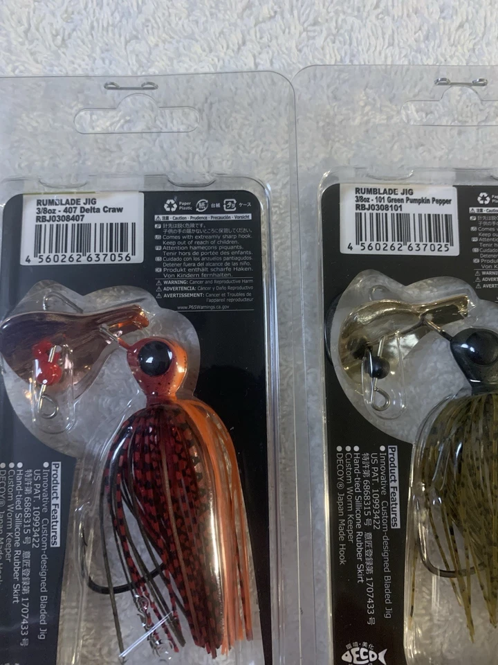 (LOTE DE 2). SEÑUELOS KEITECH RUMBLADE JIG 3/8 oz. MÚLTIPLES COLORES NUEVO EN PAQUETE Foto 3 de 3