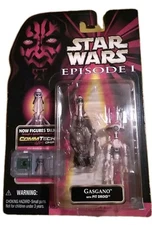 Star Wars Action Figure Episode 1 Commtech Gasgano & Pit Droid 1998 Hasbro NIP