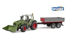 Bruder Fendt 211 Vario Tractor w/ Frontloader & Tipping Trailer Childrens Toy