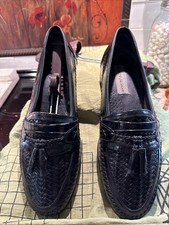 Stacy Adams Tassel Loafers Dress Shoes Black Leather 10 M 25349-01 Brazil