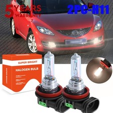 For 2014-2017 Mazda 6 2PC H11 100W Front Halogen Fog Light Bulbs 3800K Kit