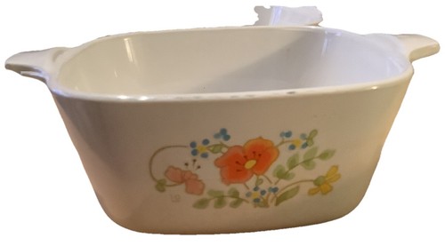 Vtg 70’s Lot 3 Corning Ware Wildflower Casserole Dishes No Lids 2 3/4 C & 1 3/4