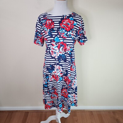white christmas dresses Cotton Midi Relaxed Fit Dress M main image 0