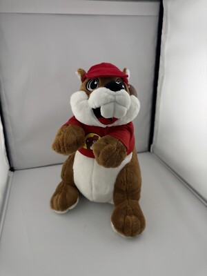 Buc-ees Beaver Mascot 10  Plush Jaag TShirt Bucky Bucees Stuffed Animal Toy
