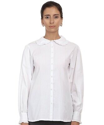 Peter Pan Collar White Long Sleeve Blouse | Cotton Lane | eBay Peter Pan Collar White Long Sleeve Blouse | Cotton Lane | eBay