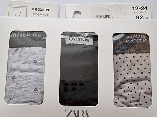 ZARA 3 Boxer Underwear 12-24 months - Picture 2 of 3
