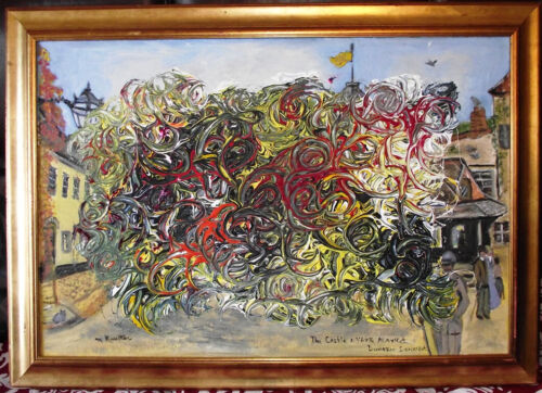 Abstract Oil on Board Painting - Picture 2 of 11