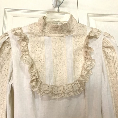 Vintage Gunne Sax Style Handmade Dress Cottage Core Prairie Boho Wedding Hippy - Picture 3 of 7