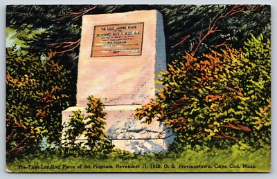 Pilgrims First Landing Place, Provincetown, Cape Cod, Mass Vintage Postcard