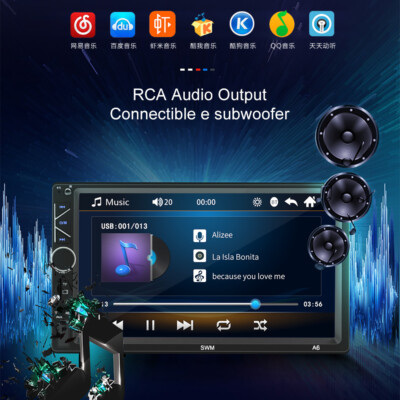 7'' Double 2 DIN Car Stereo Radio MP5 Touch Screen Bluetooth FM USB Mirror Link