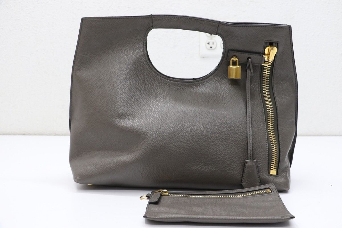Tom Ford Large Grey Leather Alix Tote | eBay Tom Ford Large Grey Leather Alix Tote | eBay