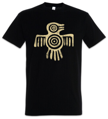 Aztec Bird II Herren T-Shirt Native Indian American Azteken Sign Maya Zeichen