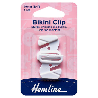 Hemline Wei� 19Mm Bikini-Clip