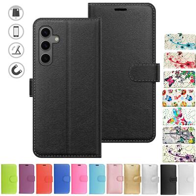 Samsung Galaxy A55 Hülle Cover Flip Folio Leder Geldbörse Kreditkarte Slot
