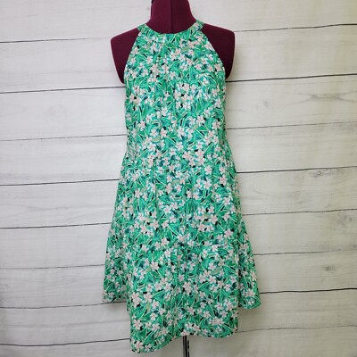 JADE by MELODY TAM Floral Tiered Halter Midi Dress Green NWOT Size S | eBay