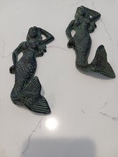 One set of two mermaid coat hooks