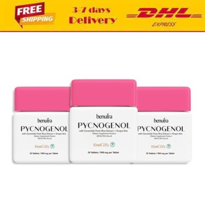 DHL EXPRESS 3X BENUTRA PYCNOGENOL Kirei Ceramide Reduce Melasma Fleckles 30 Caps