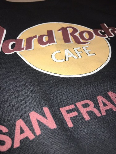 Vintage Hard Rock San Francisco Gr. XL Hanes Rundhalsausschnitt schwarz Sweatshirt Pullover - Bild 3 von 5