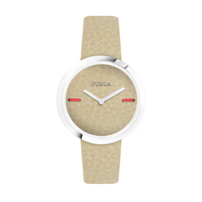 Furla Women's R4251110509 My Piper Beige Dial Beige Leather