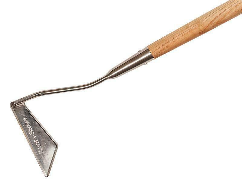 Kent & Stowe Stainless Steel Long Handled 3-Edged Hoe, Fsc K/S70100037