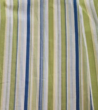 C&F Enterprises ~ 39" x 76" ~ Twin Size Blue Green Stripes ~ Dust Ruffle ~ Skirt
