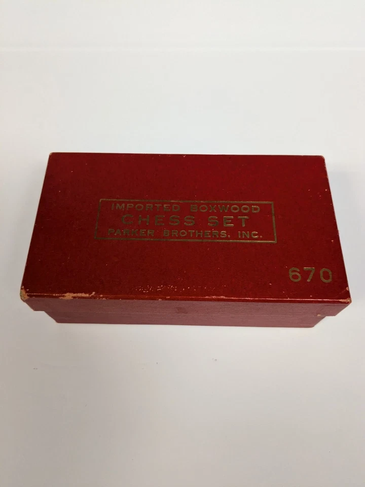 Vintage Parker Brothers #670 Wooden Chess Set France Import With Instructions - Image 2 of 4
