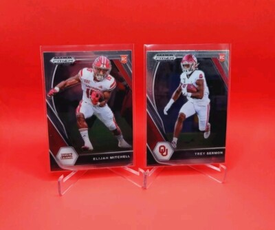 TREY SERMON ELIJAH MITCHELL 2021 Panini Prizm Draft Rookie #123 #156 LOT 49ERS 