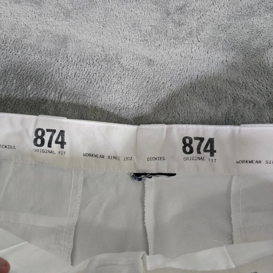 Мужские рабочие брюки Dickies 874 оригинальный крой белая хлопковая смесь размер 32x32 - Изображение 3 из 4