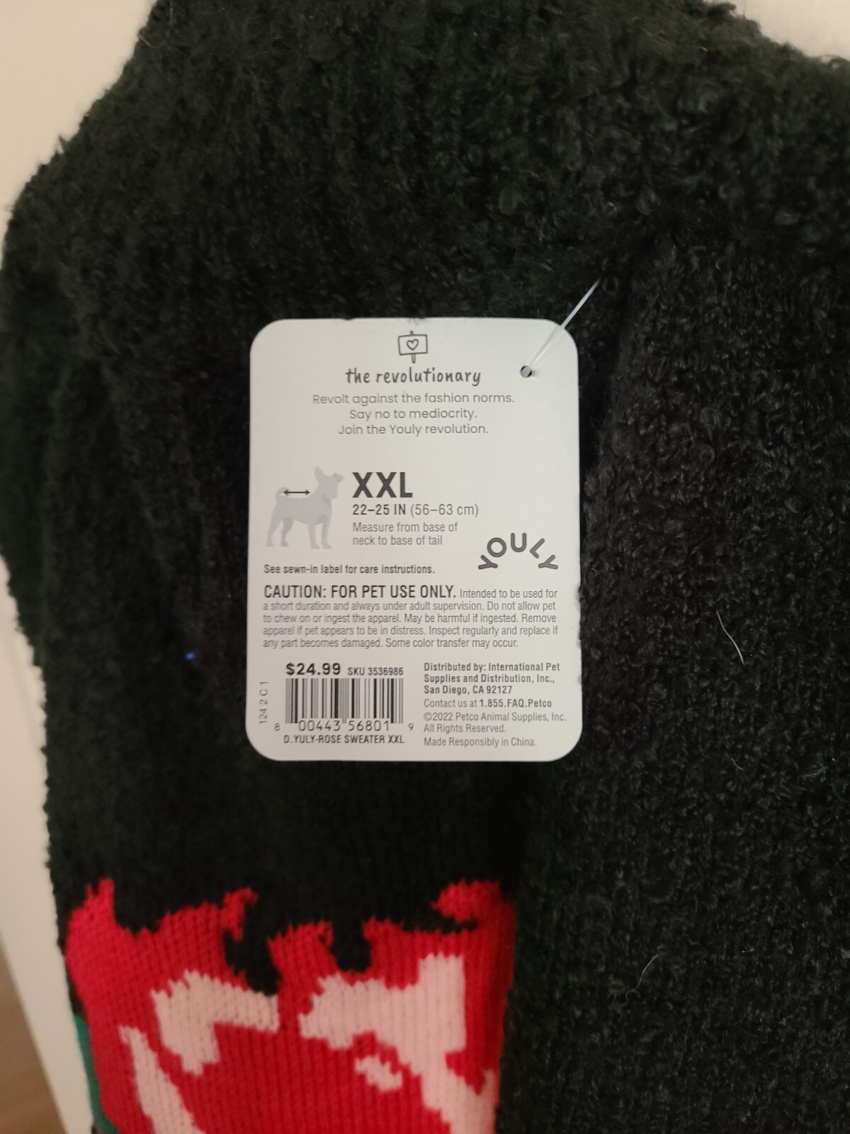 YOULY ROSE DOG PET SWEATER SIZE XXL 2225 IN. NEW eBay