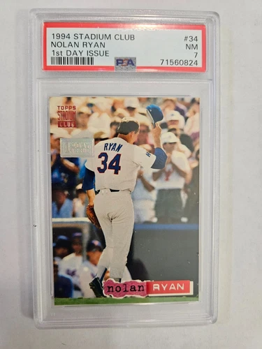 1994 Stadium Club Nolan Ryan #34  NM PSA 7  1st Day Production -  Texas Rangers
