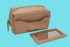 VALENTINO Sac Gin Cipria Femme Taille Unique Rose Miroir Cosmétique Zippé