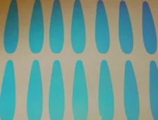 12PK MOON  JELLY UV MATTE Salmon 5" Trolling Spoon Die Cuts Fishing Lure Tape